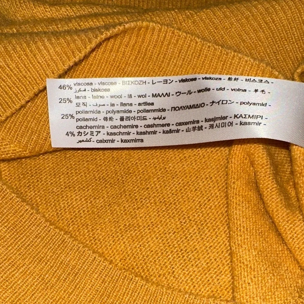 Zara Mustard V-Neck Sweater